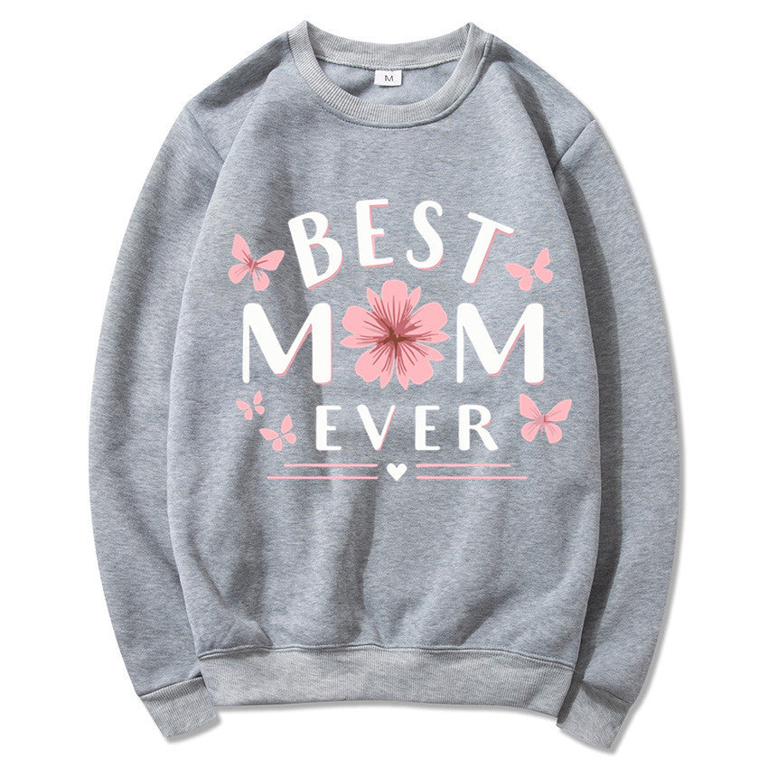 Kvinnors sweatshirt med lekfull favorittext och blommönster Mirla-Eva Jonsson