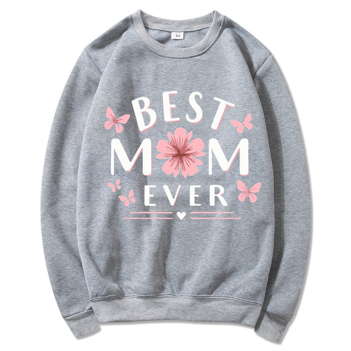 Kvinnors sweatshirt med lekfull favorittext och blommönster Mirla-Eva Jonsson