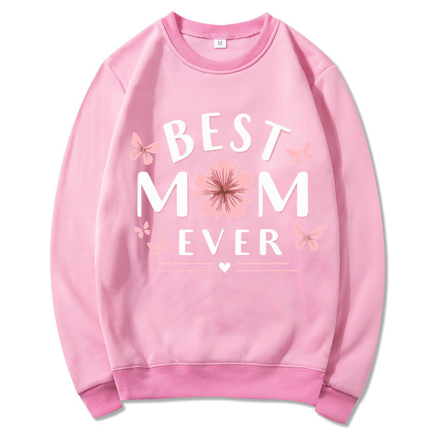 Kvinnors sweatshirt med lekfull favorittext och blommönster Mirla-Eva Jonsson
