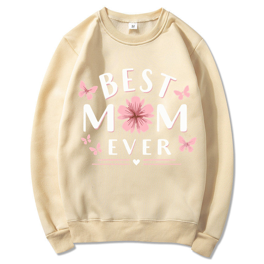 Kvinnors sweatshirt med lekfull favorittext och blommönster Mirla-Eva Jonsson