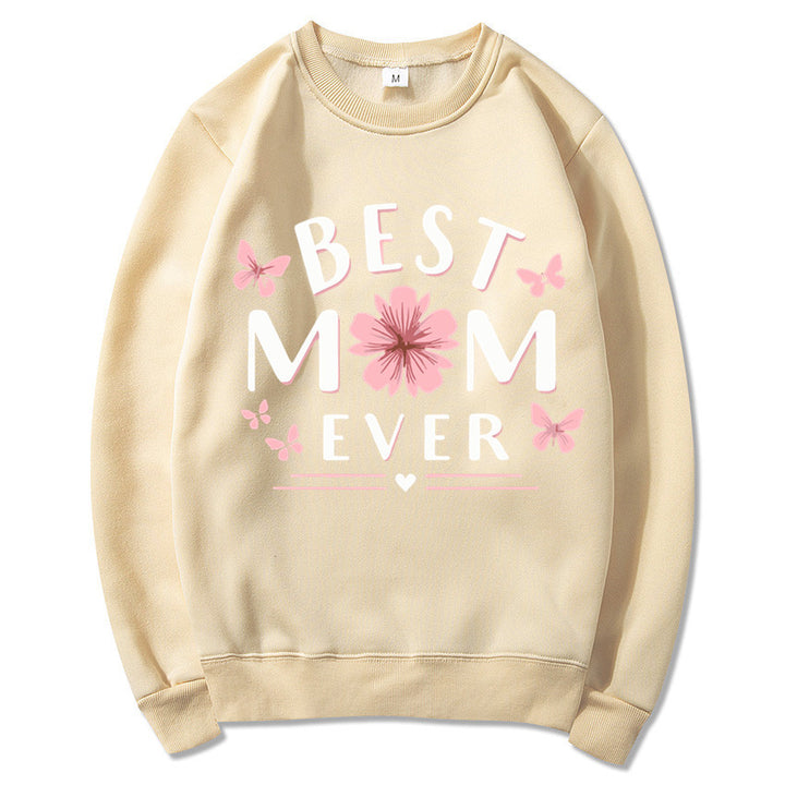 Kvinnors sweatshirt med lekfull favorittext och blommönster Mirla-Eva Jonsson