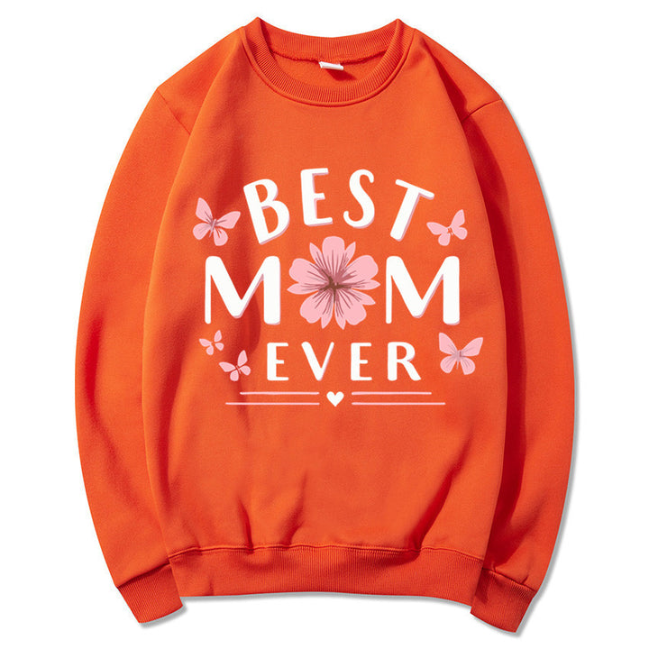 Kvinnors sweatshirt med lekfull favorittext och blommönster Mirla-Eva Jonsson