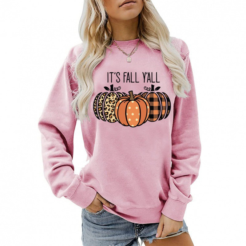 Kvinnors sweatshirt med lekfullt höstmotiv och bekväm passform Mirla-Eva Jonsson