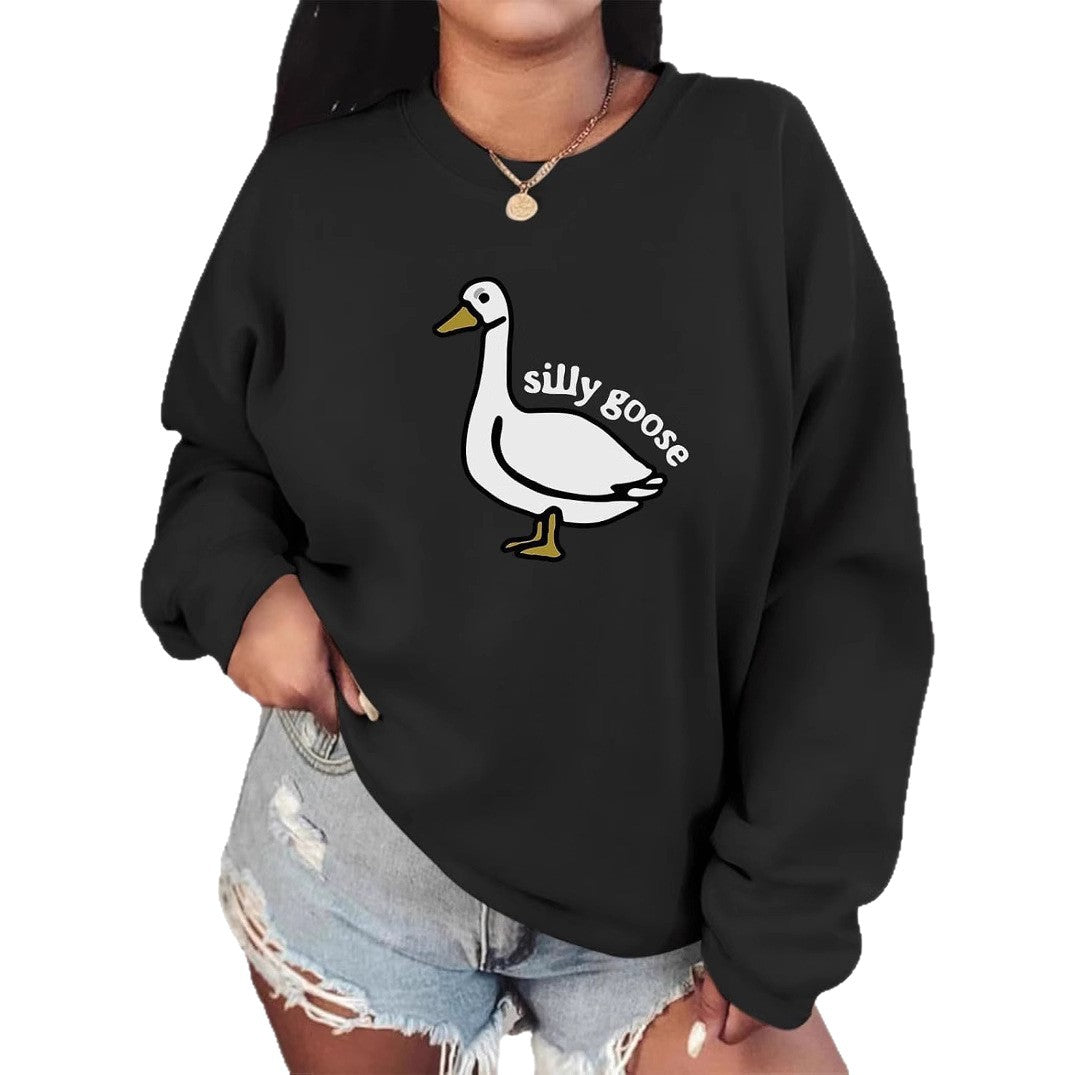 Kvinnors sweatshirt med lekfullt hotmot och avslappnad passform Mirla-Eva Jonsson