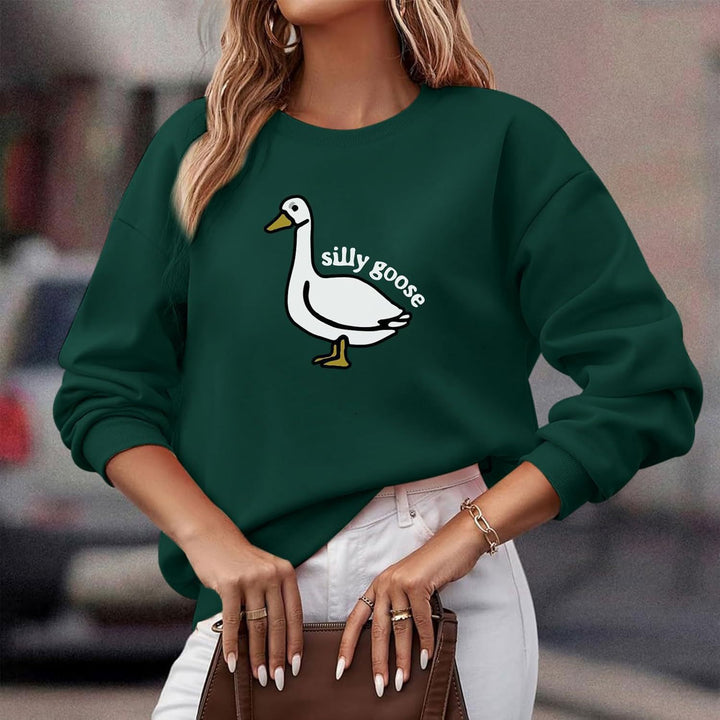 Kvinnors sweatshirt med lekfullt hotmot och avslappnad passform Mirla-Eva Jonsson