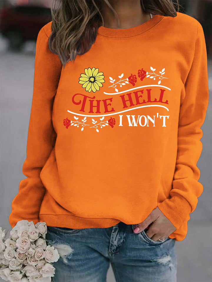 Kvinnors sweatshirt med lekfullt motiv och bekväm passform Mirla-Eva Jonsson