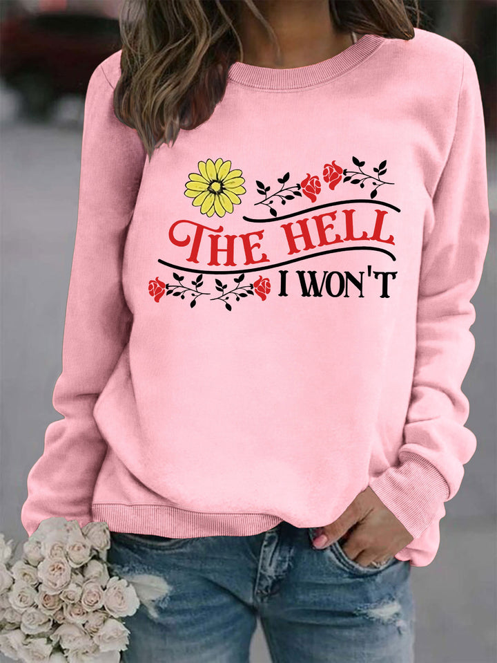 Kvinnors sweatshirt med lekfullt motiv och bekväm passform Mirla-Eva Jonsson
