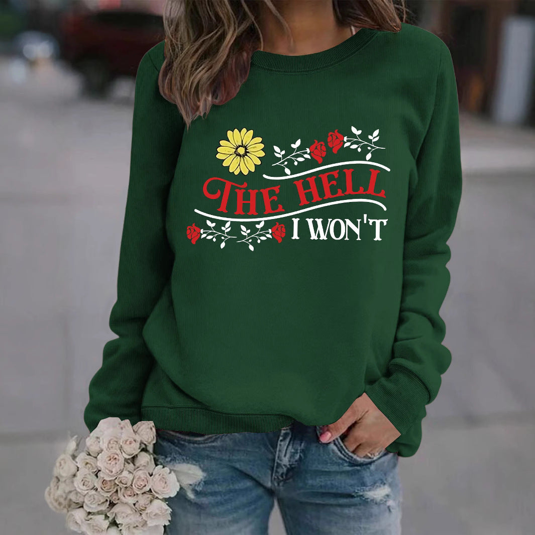 Kvinnors sweatshirt med lekfullt motiv och bekväm passform Mirla-Eva Jonsson