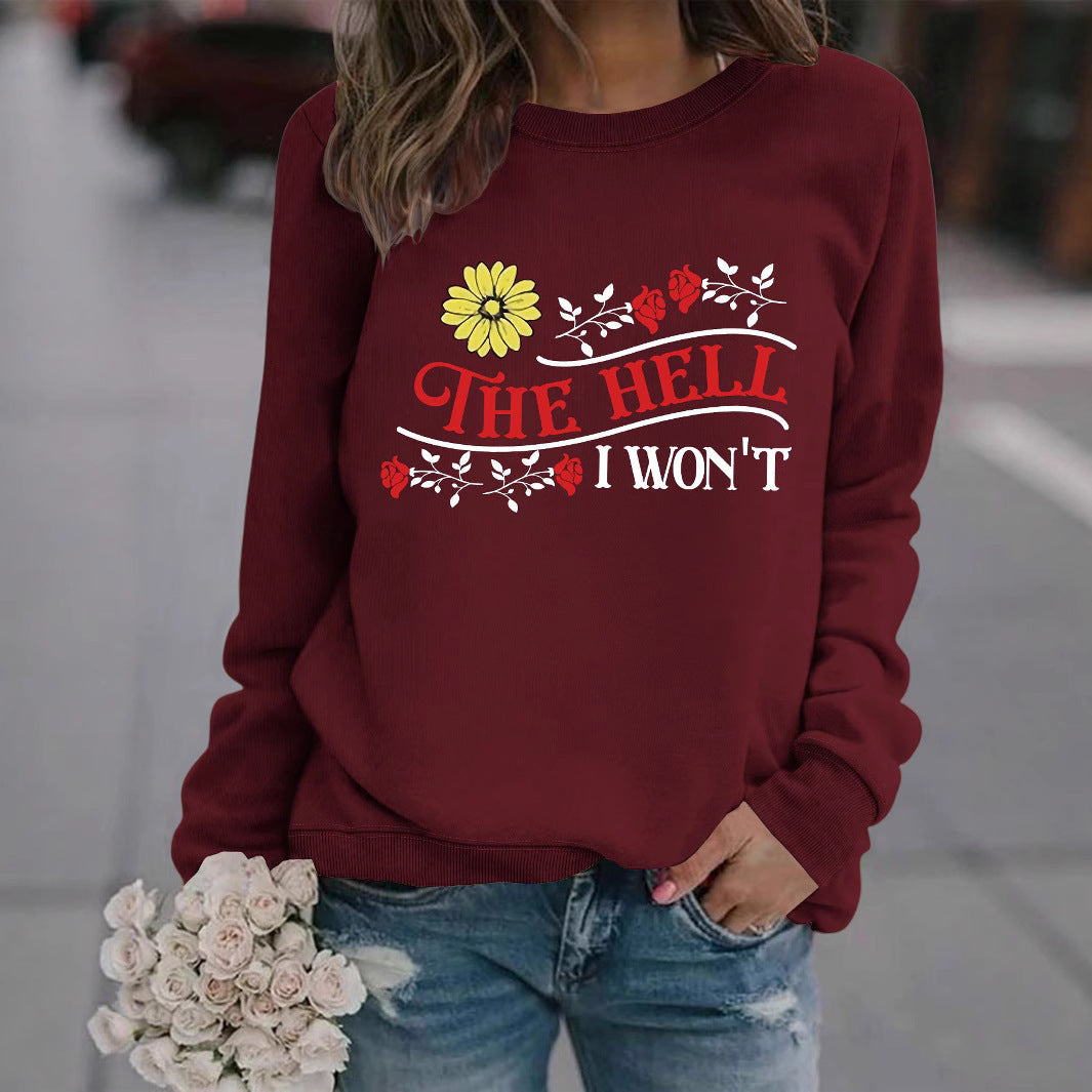Kvinnors sweatshirt med lekfullt motiv och bekväm passform Mirla-Eva Jonsson