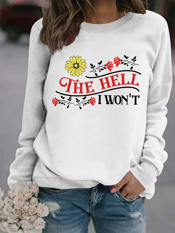 Kvinnors sweatshirt med lekfullt motiv och bekväm passform Mirla-Eva Jonsson