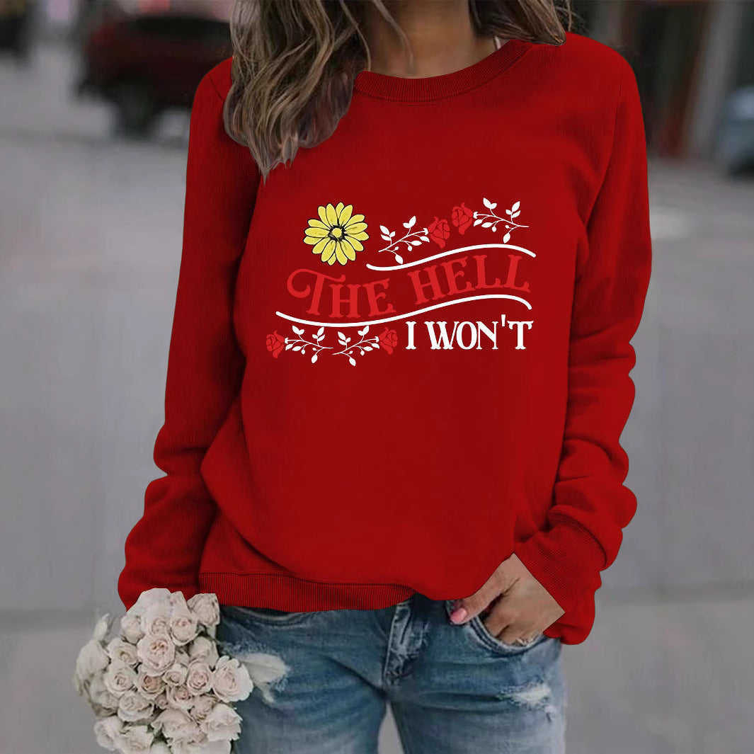 Kvinnors sweatshirt med lekfullt motiv och bekväm passform Mirla-Eva Jonsson