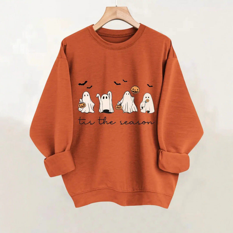 Kvinnors sweatshirt med lekfullt spöklikt mönster Mirla-Eva Jonsson