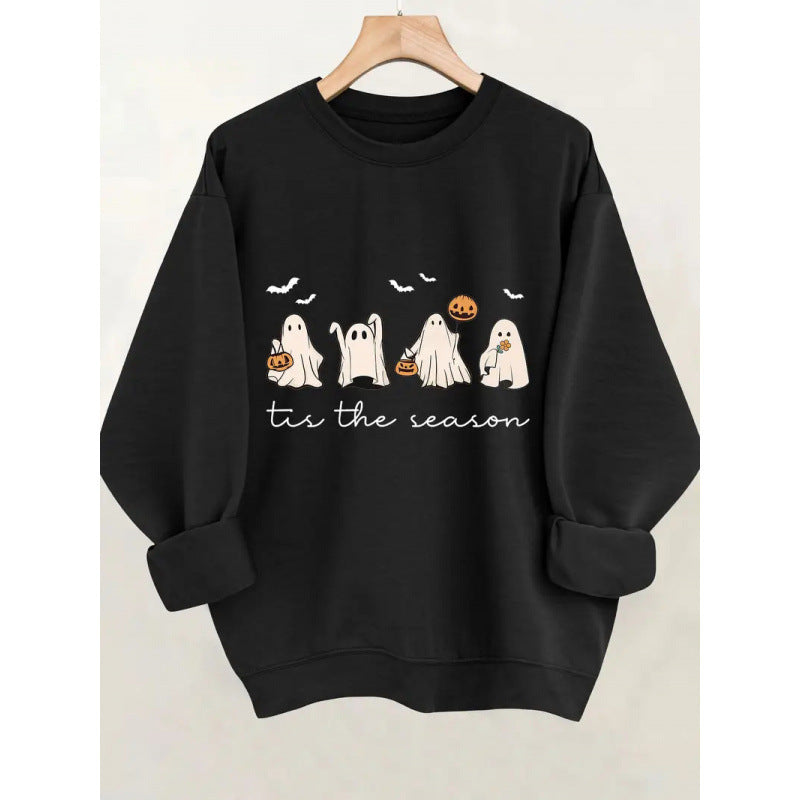 Kvinnors sweatshirt med lekfullt spöklikt mönster Mirla-Eva Jonsson