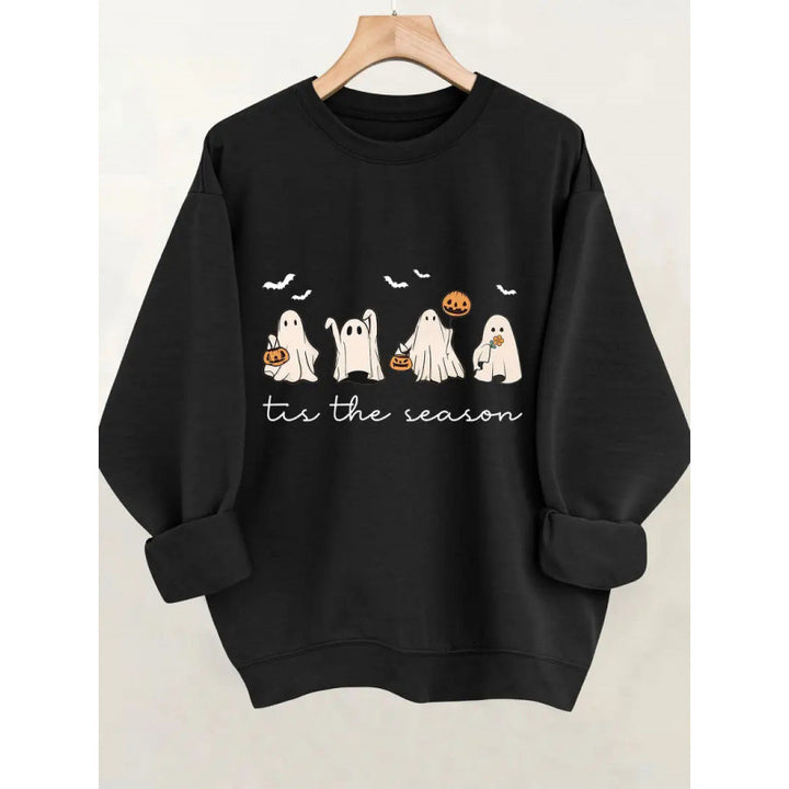 Kvinnors sweatshirt med lekfullt spöklikt mönster Mirla-Eva Jonsson