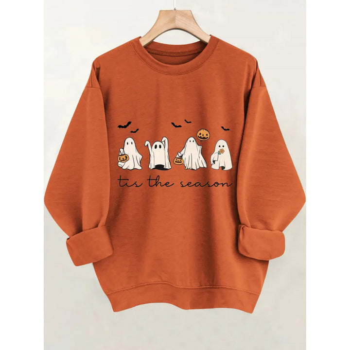 Kvinnors sweatshirt med lekfullt spöklikt mönster Mirla-Eva Jonsson