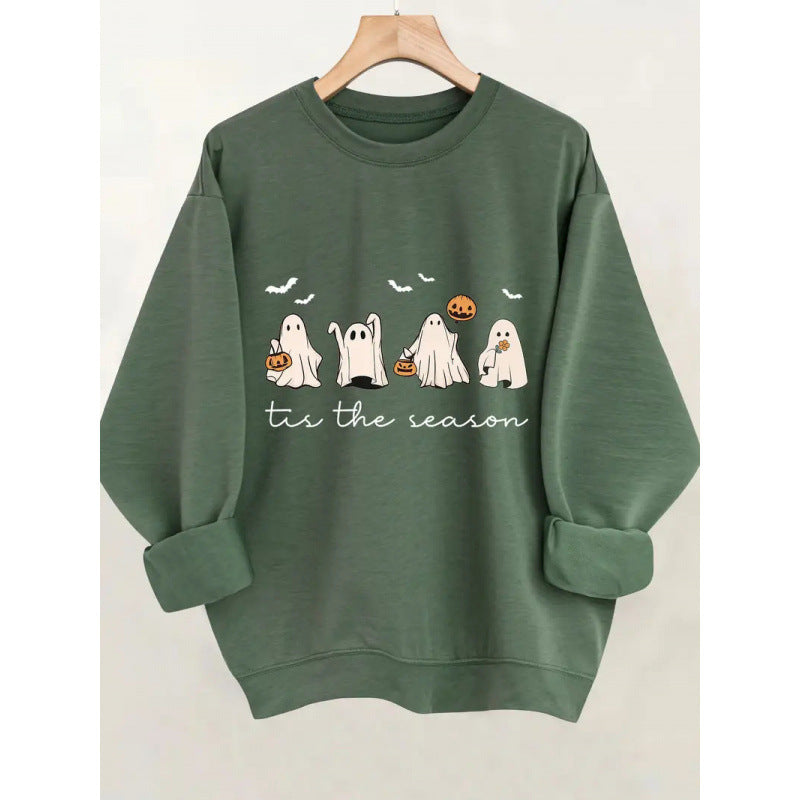 Kvinnors sweatshirt med lekfullt spöklikt mönster Mirla-Eva Jonsson