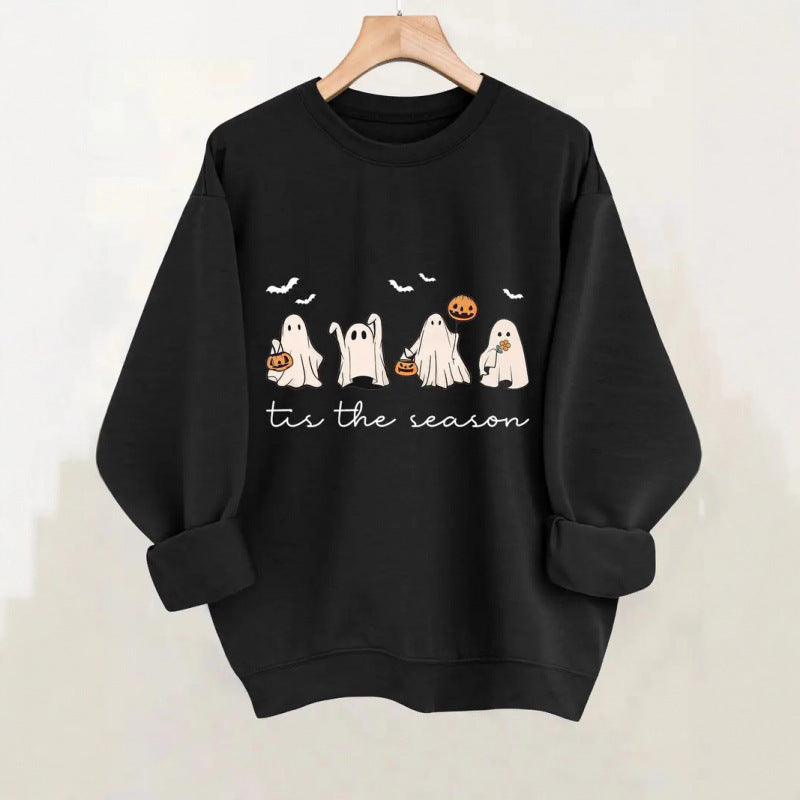 Kvinnors sweatshirt med lekfullt spöklikt mönster Mirla-Eva Jonsson