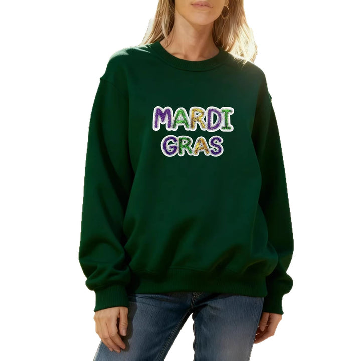 Kvinnors sweatshirt med livlig Mardi Gras-tryck Mirla-Eva Jonsson