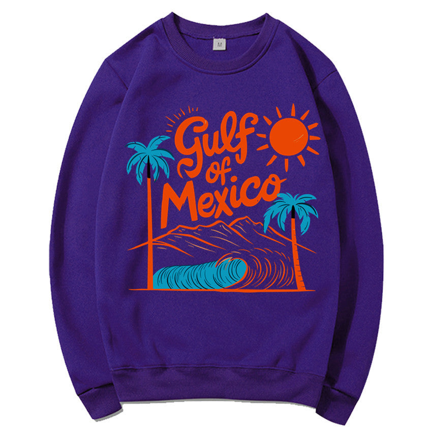 Kvinnors sweatshirt med maritim grafisk design och avslappnad passform Mirla-Eva Jonsson