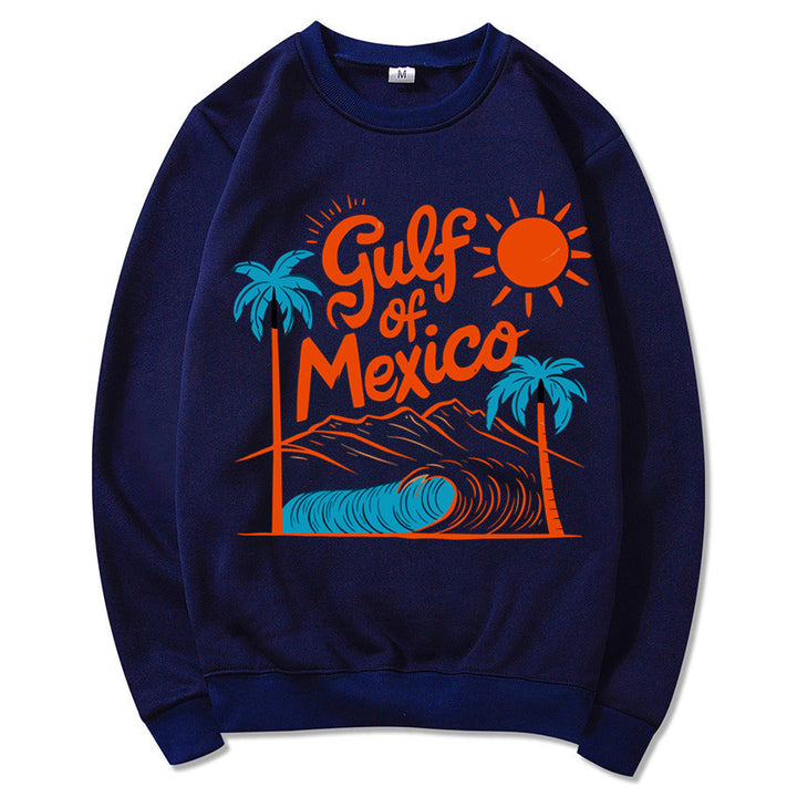 Kvinnors sweatshirt med maritim grafisk design och avslappnad passform Mirla-Eva Jonsson