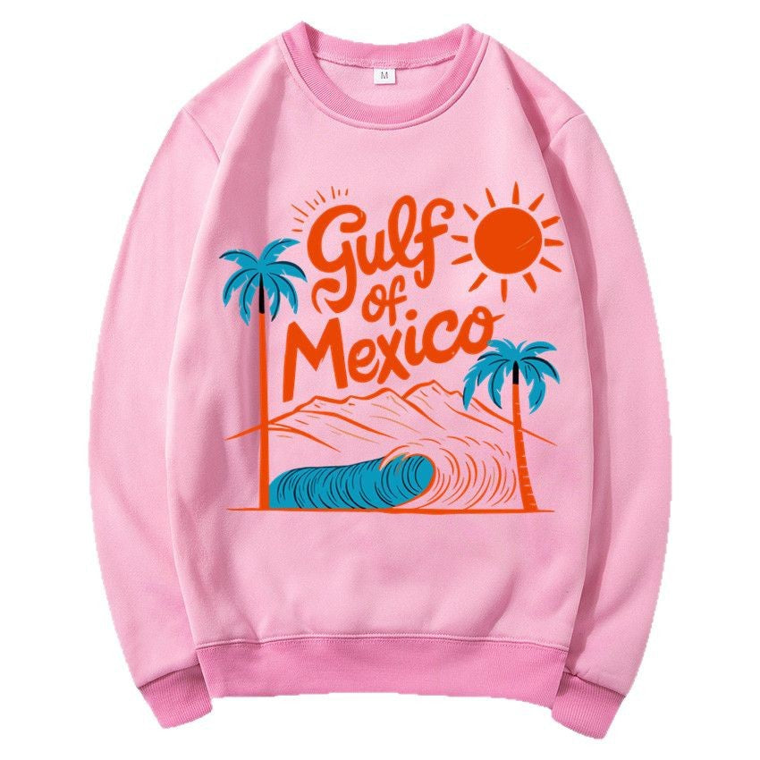 Kvinnors sweatshirt med maritim grafisk design och avslappnad passform Mirla-Eva Jonsson