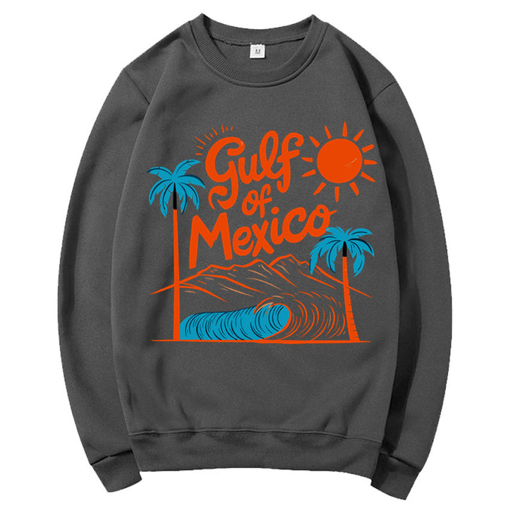 Kvinnors sweatshirt med maritim grafisk design och avslappnad passform Mirla-Eva Jonsson