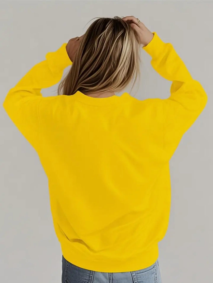 Kvinnors sweatshirt med mjukt foder och festligt vinmotiv Mirla-Eva Jonsson