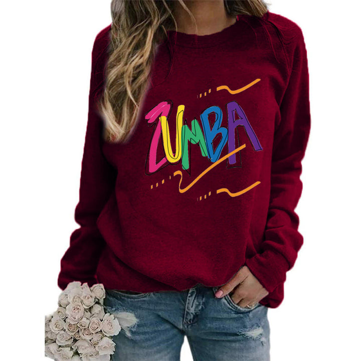 Kvinnors sweatshirt med modern Zumba-design och avslappnad passform Mirla-Eva Jonsson