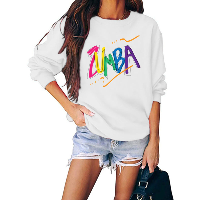 Kvinnors sweatshirt med modern Zumba-design och avslappnad passform Mirla-Eva Jonsson