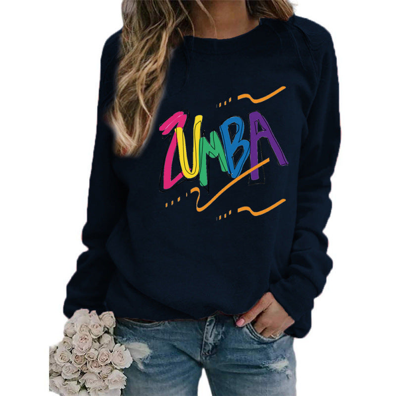 Kvinnors sweatshirt med modern Zumba-design och avslappnad passform Mirla-Eva Jonsson