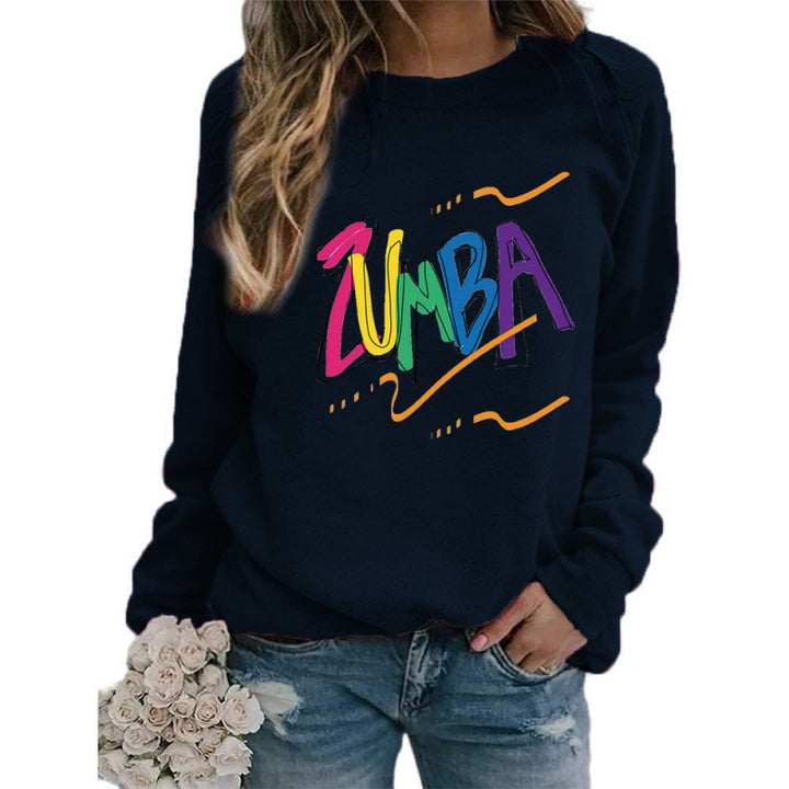 Kvinnors sweatshirt med modern Zumba-design och avslappnad passform Mirla-Eva Jonsson