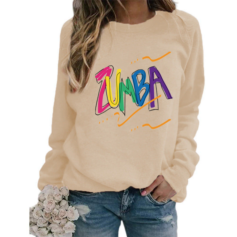 Kvinnors sweatshirt med modern Zumba-design och avslappnad passform Mirla-Eva Jonsson