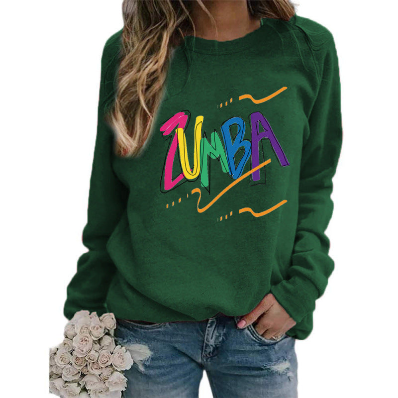 Kvinnors sweatshirt med modern Zumba-design och avslappnad passform Mirla-Eva Jonsson