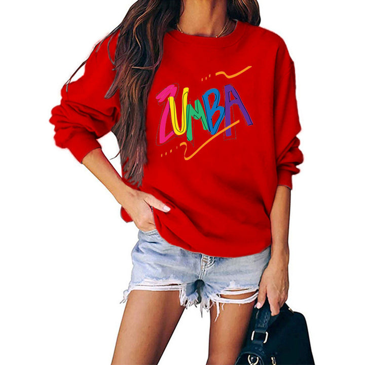 Kvinnors sweatshirt med modern Zumba-design och avslappnad passform Mirla-Eva Jonsson