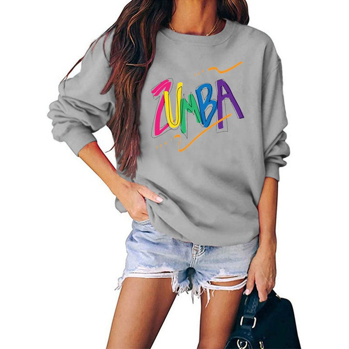 Kvinnors sweatshirt med modern Zumba-design och avslappnad passform Mirla-Eva Jonsson