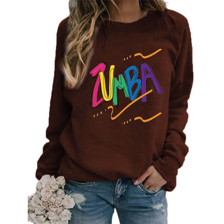 Kvinnors sweatshirt med modern Zumba-design och avslappnad passform Mirla-Eva Jonsson