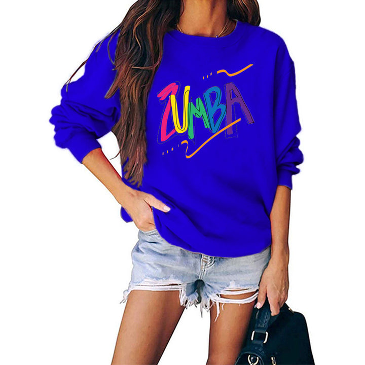 Kvinnors sweatshirt med modern Zumba-design och avslappnad passform Mirla-Eva Jonsson