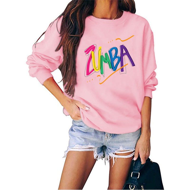 Kvinnors sweatshirt med modern Zumba-design och avslappnad passform Mirla-Eva Jonsson