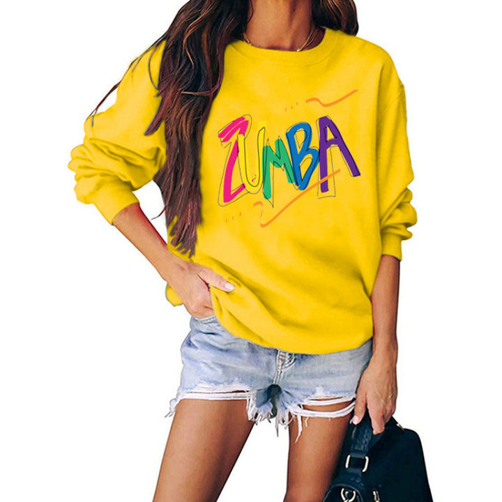 Kvinnors sweatshirt med modern Zumba-design och avslappnad passform Mirla-Eva Jonsson
