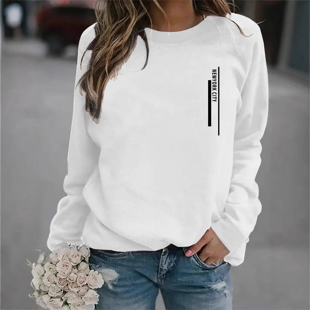 Kvinnors sweatshirt med modern stadstryck Mirla-Eva Jonsson