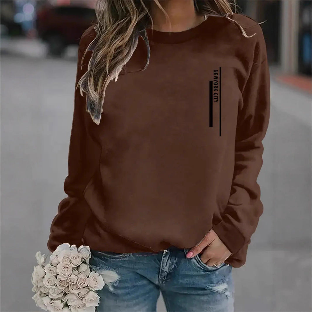 Kvinnors sweatshirt med modern stadstryck Mirla-Eva Jonsson