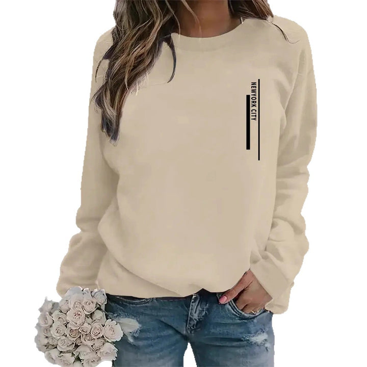 Kvinnors sweatshirt med modern stadstryck Mirla-Eva Jonsson