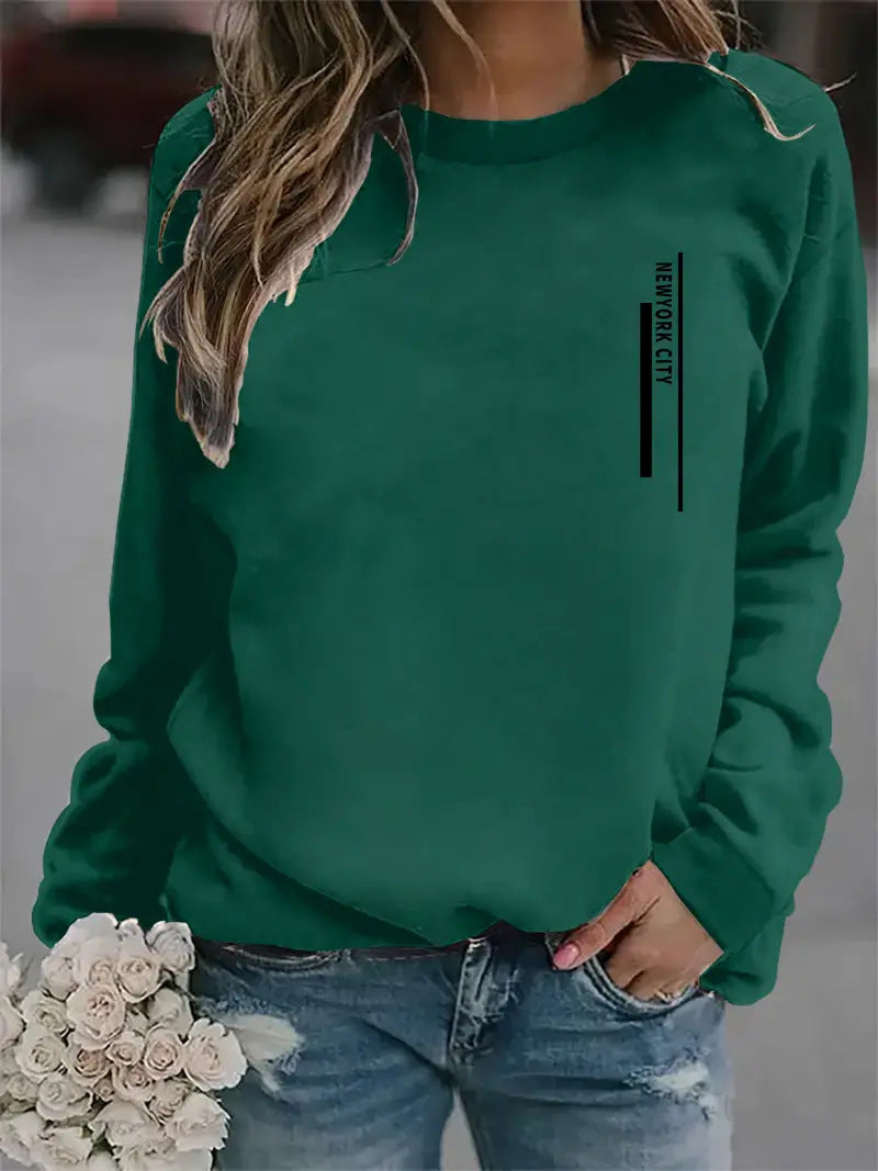 Kvinnors sweatshirt med modern stadstryck Mirla-Eva Jonsson