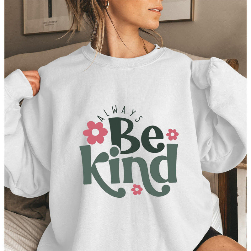 Kvinnors sweatshirt med motivatorisk meddelande och trendig puffärmsdesign Mirla-Eva Jonsson