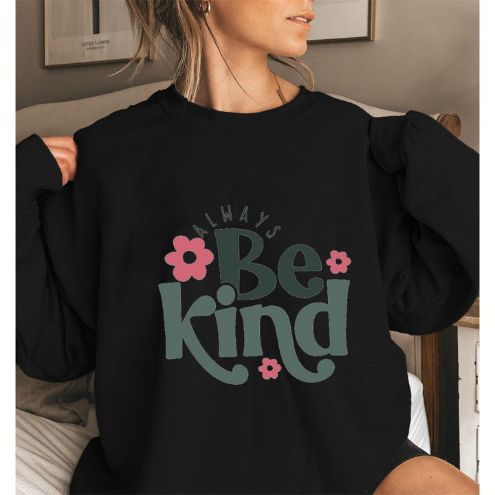Kvinnors sweatshirt med motivatorisk meddelande och trendig puffärmsdesign Mirla-Eva Jonsson