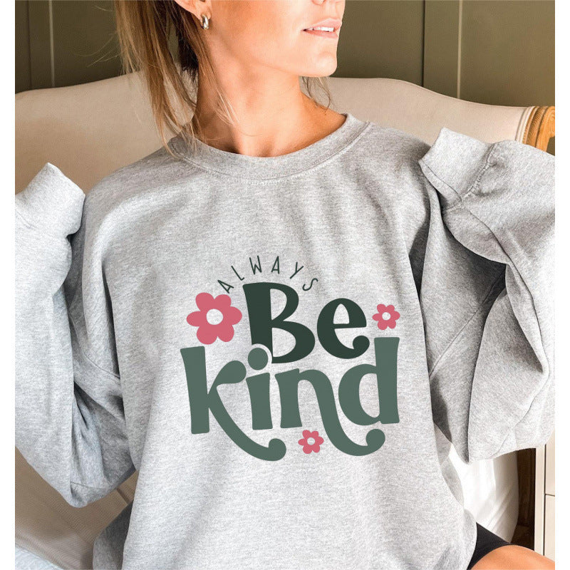 Kvinnors sweatshirt med motivatorisk meddelande och trendig puffärmsdesign Mirla-Eva Jonsson