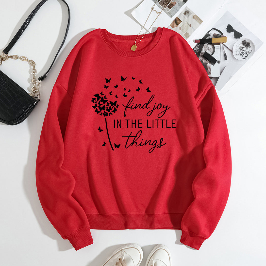 Kvinnors sweatshirt med motiverande slogan och blommönster Mirla-Eva Jonsson