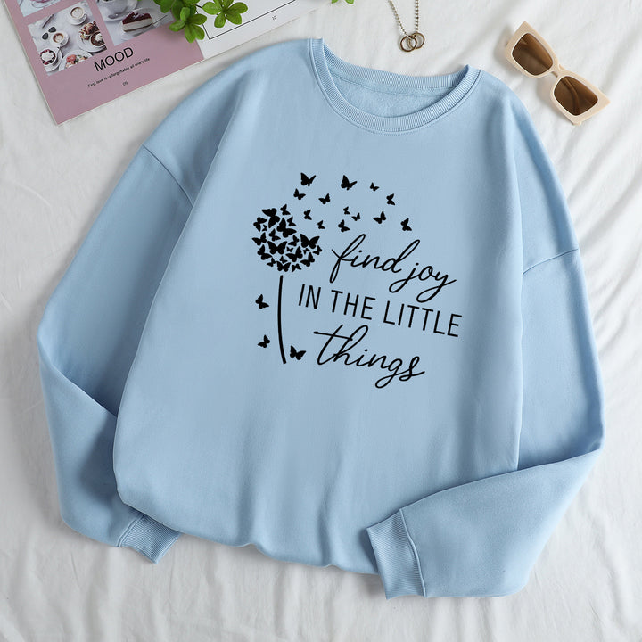 Kvinnors sweatshirt med motiverande slogan och blommönster Mirla-Eva Jonsson