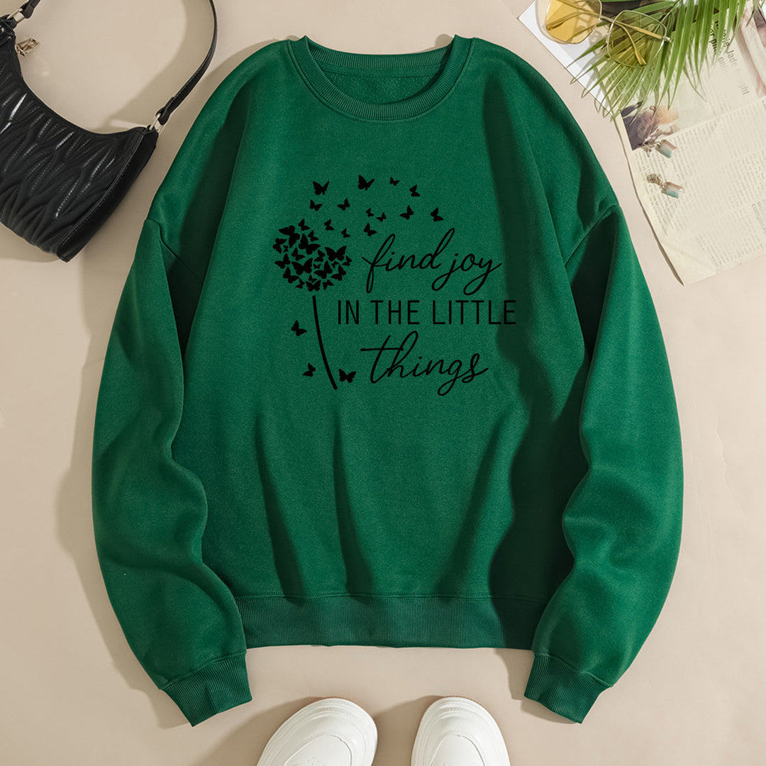 Kvinnors sweatshirt med motiverande slogan och blommönster Mirla-Eva Jonsson