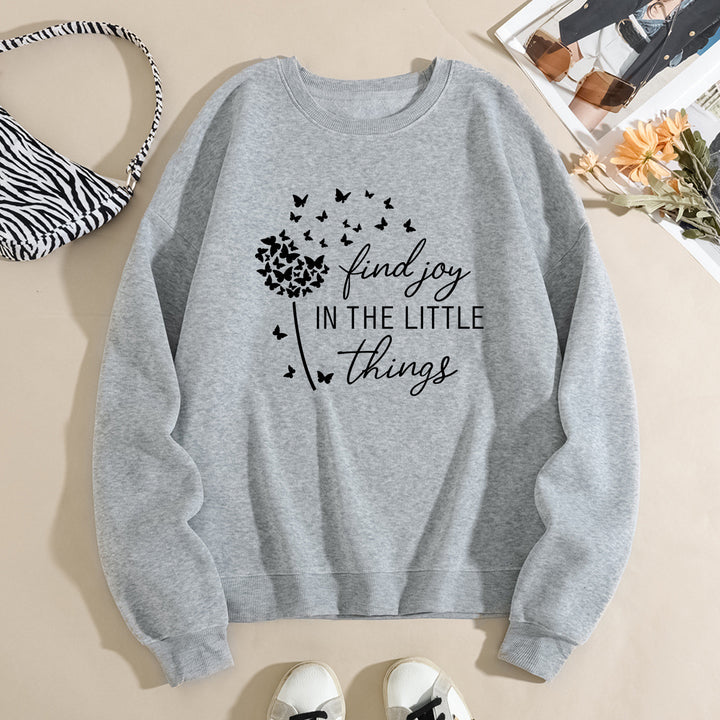 Kvinnors sweatshirt med motiverande slogan och blommönster Mirla-Eva Jonsson